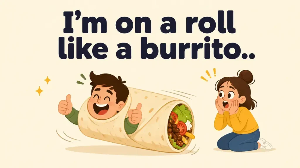 I’m on a roll like a burrito.