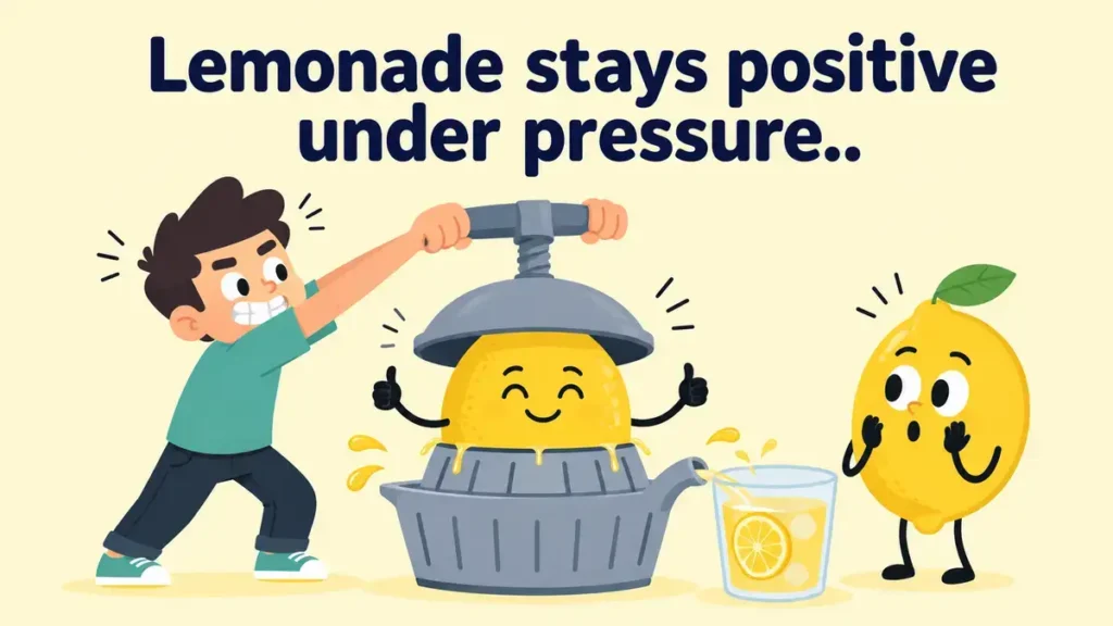 Lemonade stays positive under pressure.