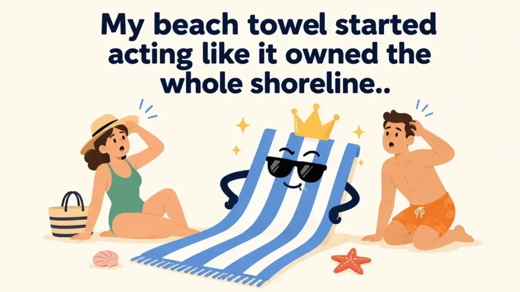 My beach towel started acting like it owned the whole shoreline.