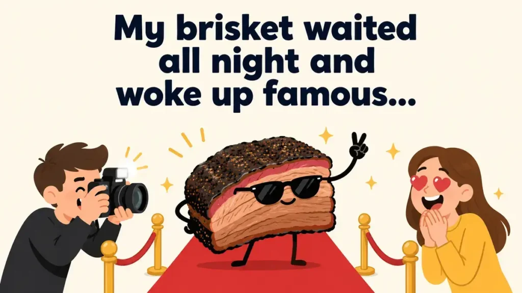 My brisket waited all night and woke up famous.