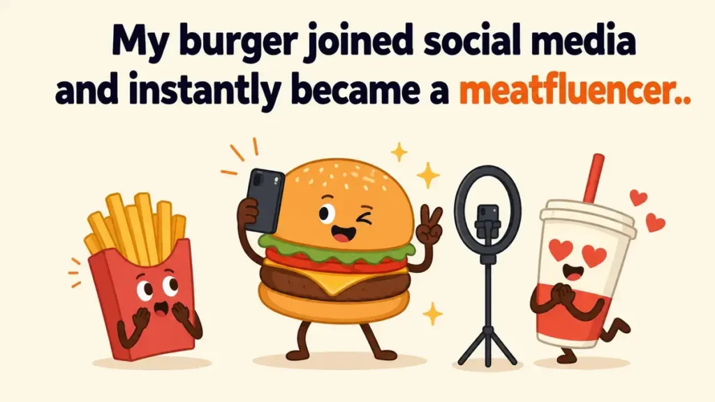 My burger joined social media and instantly became a meatfluencer.