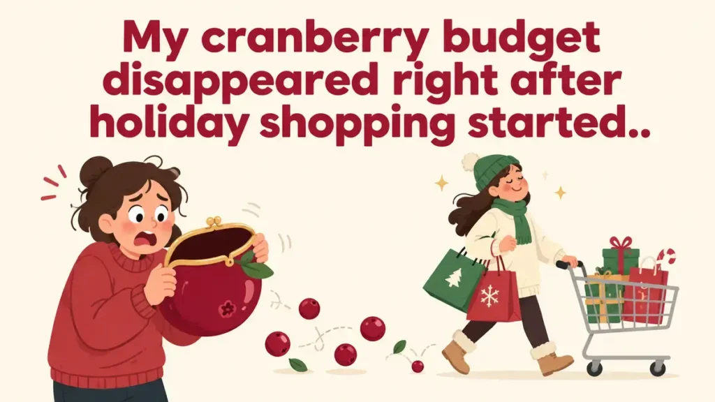 My cranberry budget disappeared right after holiday shopping started.