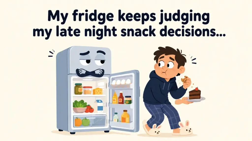 My fridge keeps judging my late night snack decisions.