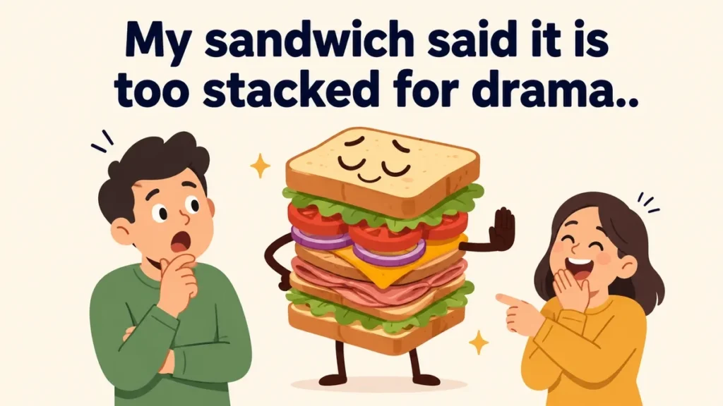 My sandwich said it is too stacked for drama.