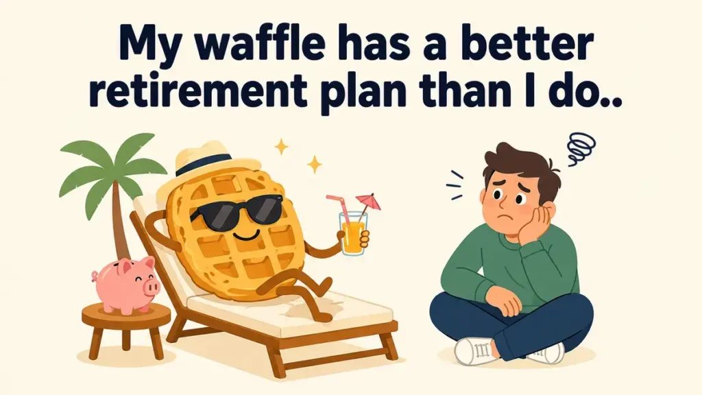 My waffle has a better retirement plan than I do.