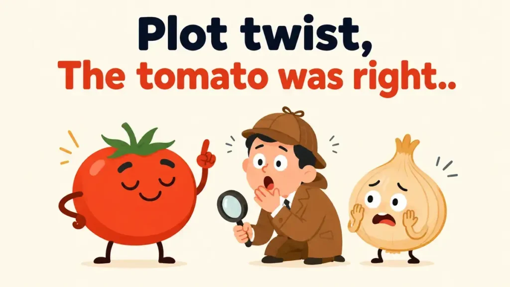 Plot twist, The tomato was right.
