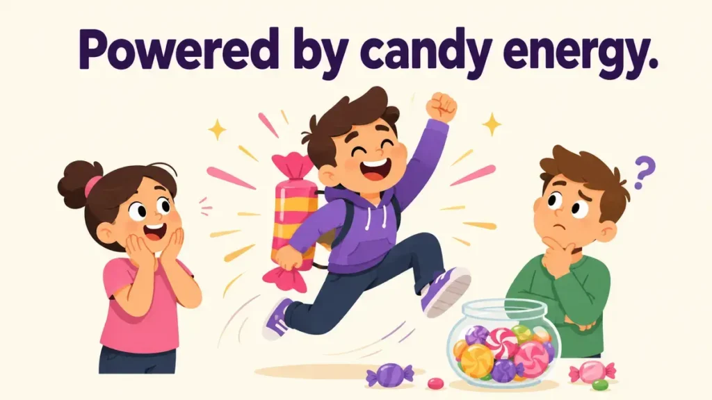 Powered by candy energy.
