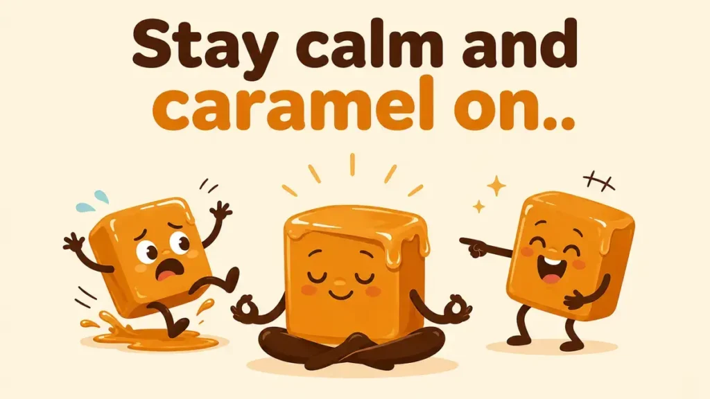 Stay calm and caramel on.