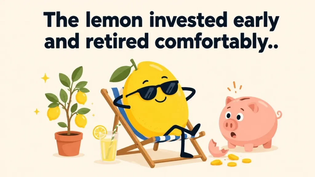 The lemon invested early and retired comfortably.