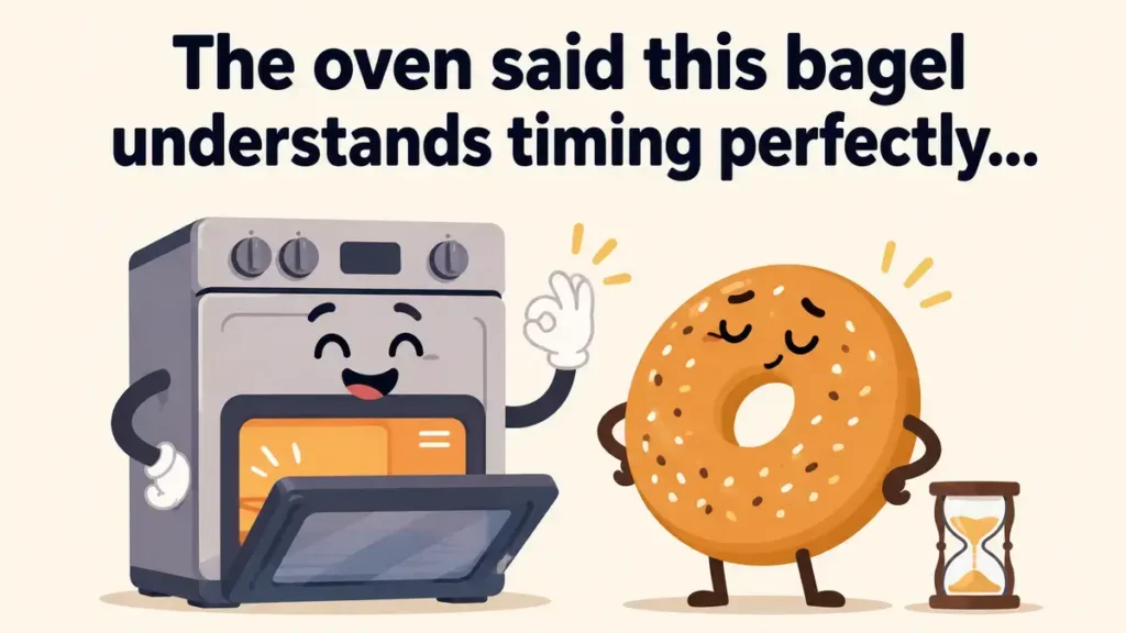 The oven said this bagel understands timing perfectly.