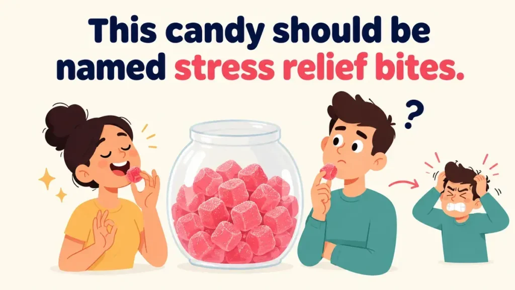 This candy should be named stress relief bites.