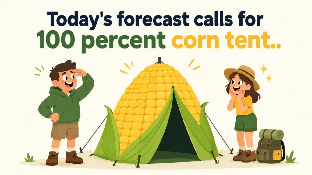 Today's forecast calls for 100 percent corn tent.